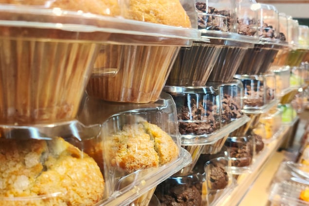 muffins on store shelves