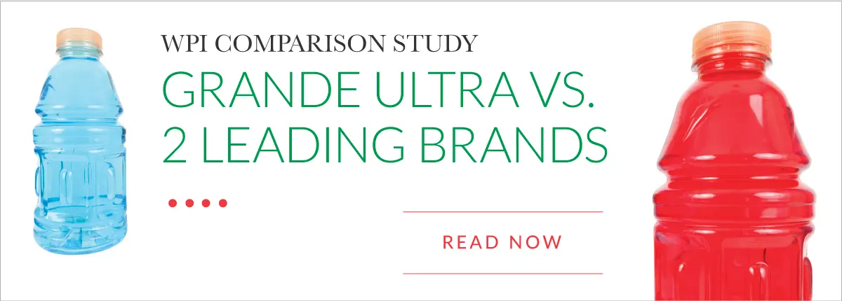 WPI comparison study. Grande Ultra vs 2 leading brands.